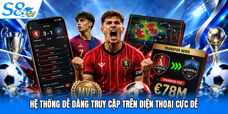 Hệ thống dễ dàng truy cập trên điện thoại cực dễ
